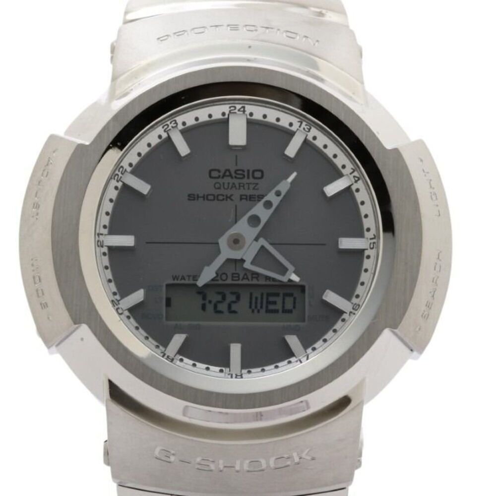 CASIO G-SHOCK FULL METAL AW-500 SERIES AWM-500D-1A8JF Watch, Gray/Silver, Sta...